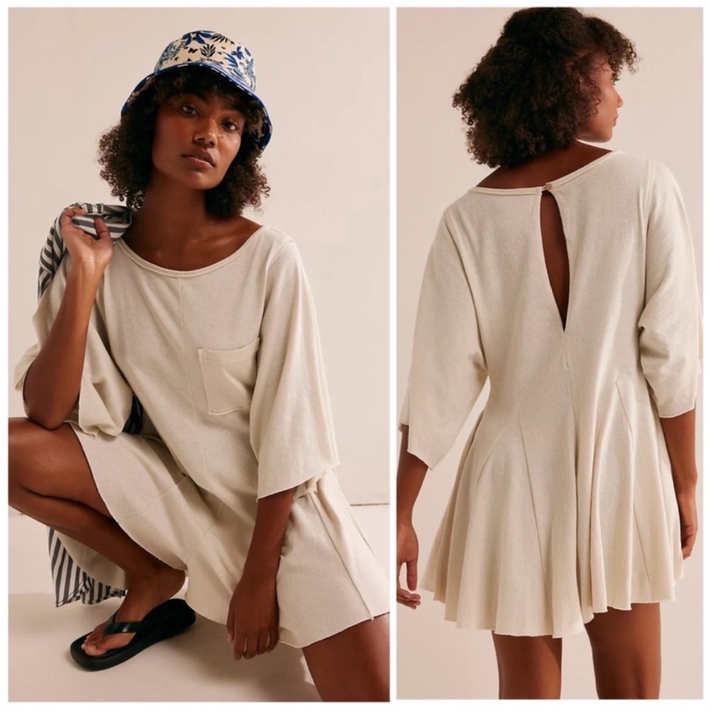 Free People Cream Mona Romper - LIKE NEW - SMALL
